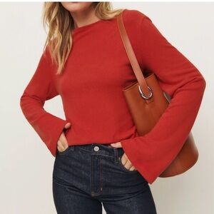 Reformation Eternity Knit Sweeter Long Sleeve Top